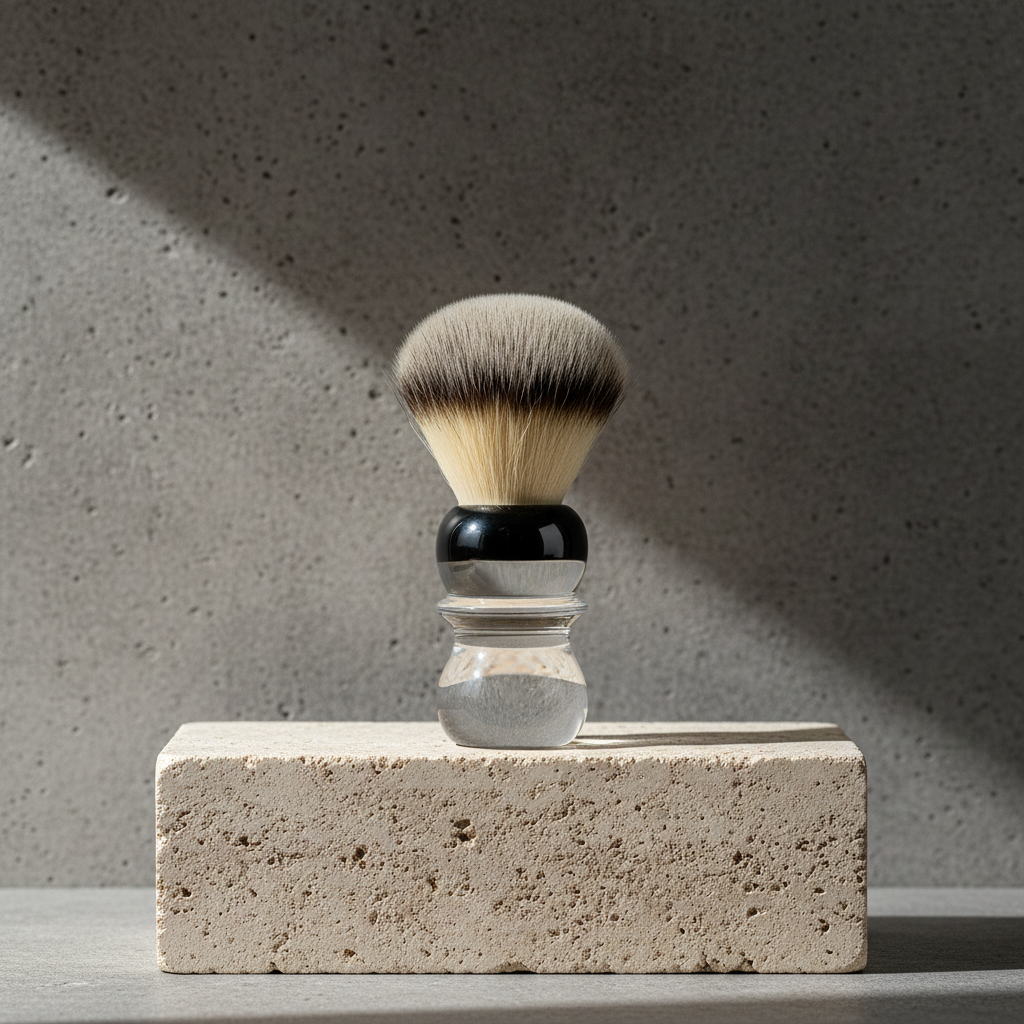 Razorock Rasierpinsel Acryl synthetisch plissoft bc silberspitze 24mm