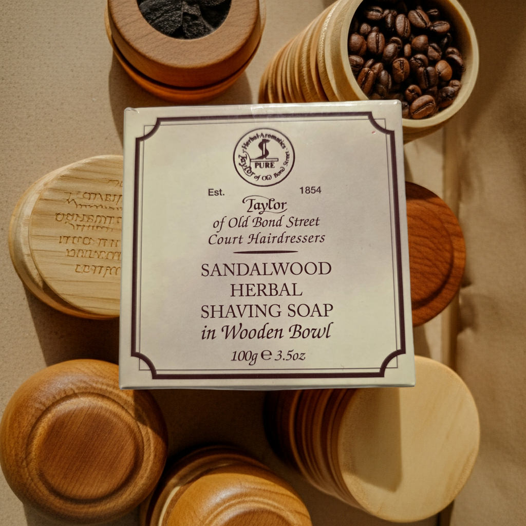 Taylor of Old Bond Street Rasierseife Sandalwood 100g in Holzschale